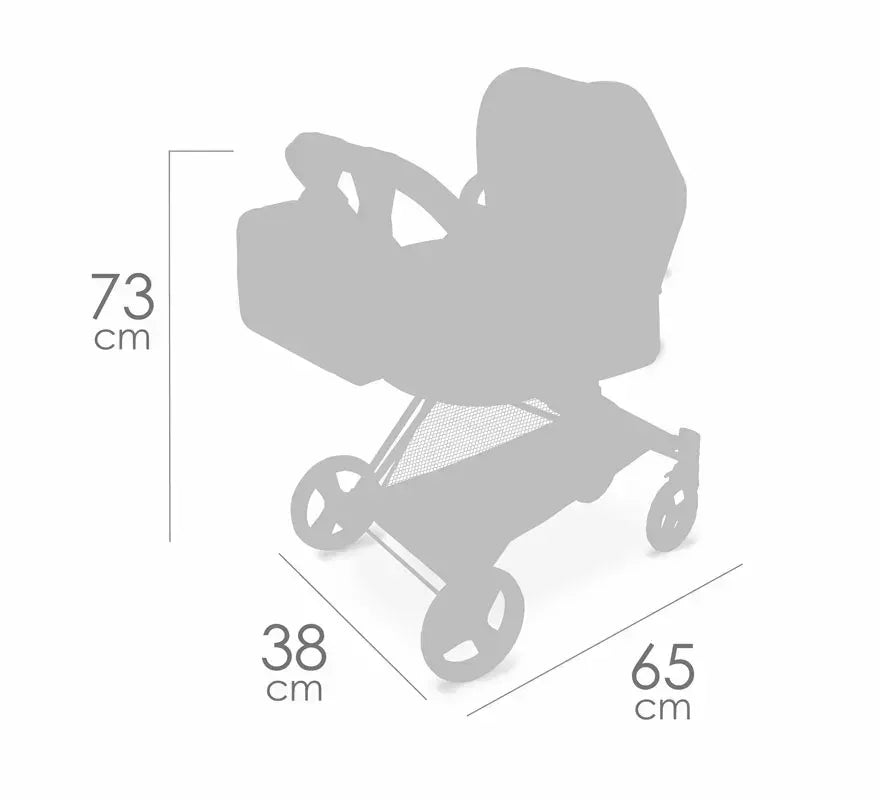 Coche de Muñecas de hasta 50 cm 3 en 1 Plegable
