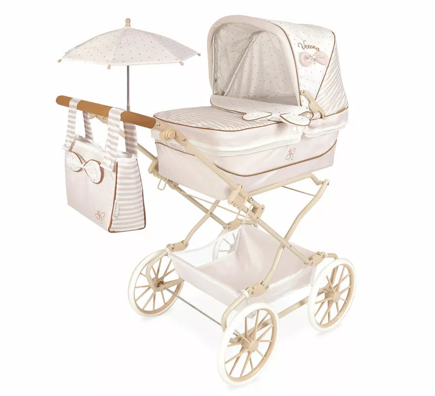 Coche Reborn de hasta 55 cm Plegable con Sombrilla y Bolso