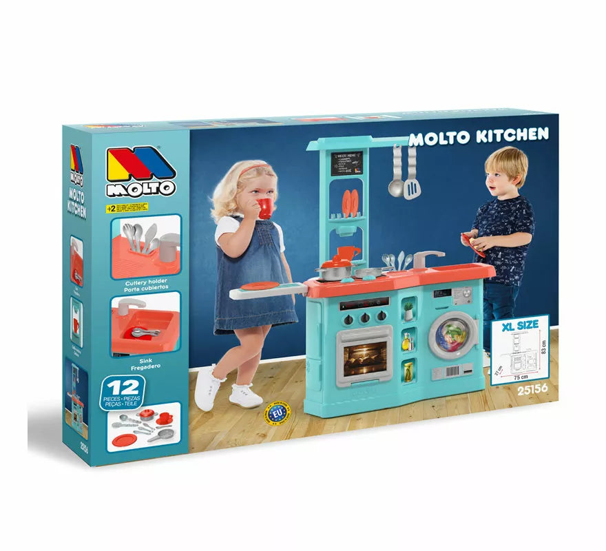 Cocina infantil azul con Planchador
