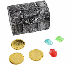 Cofre Pirata con Tesoro de 10x7x6 cm