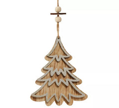 Colgante Árbol de Madera Plata de 12 cms