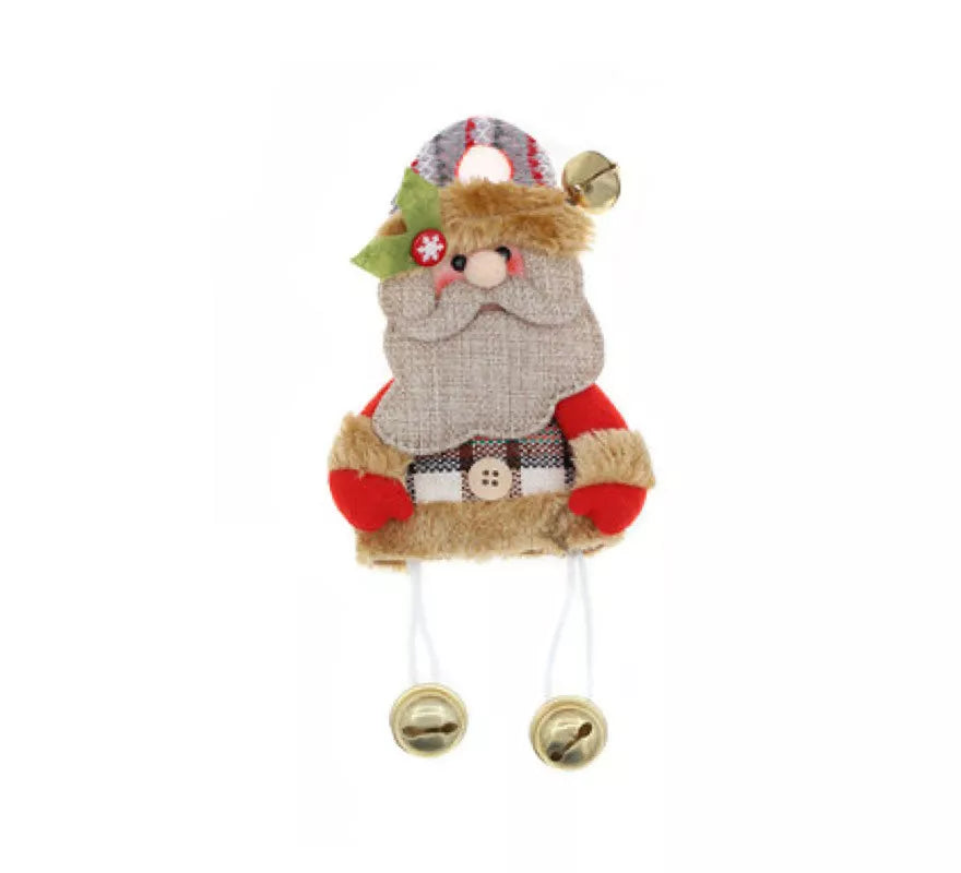 Translation missing: es.Colgante Árbol de Navidad de Papá Noel con cascabeles de 19x16 cm