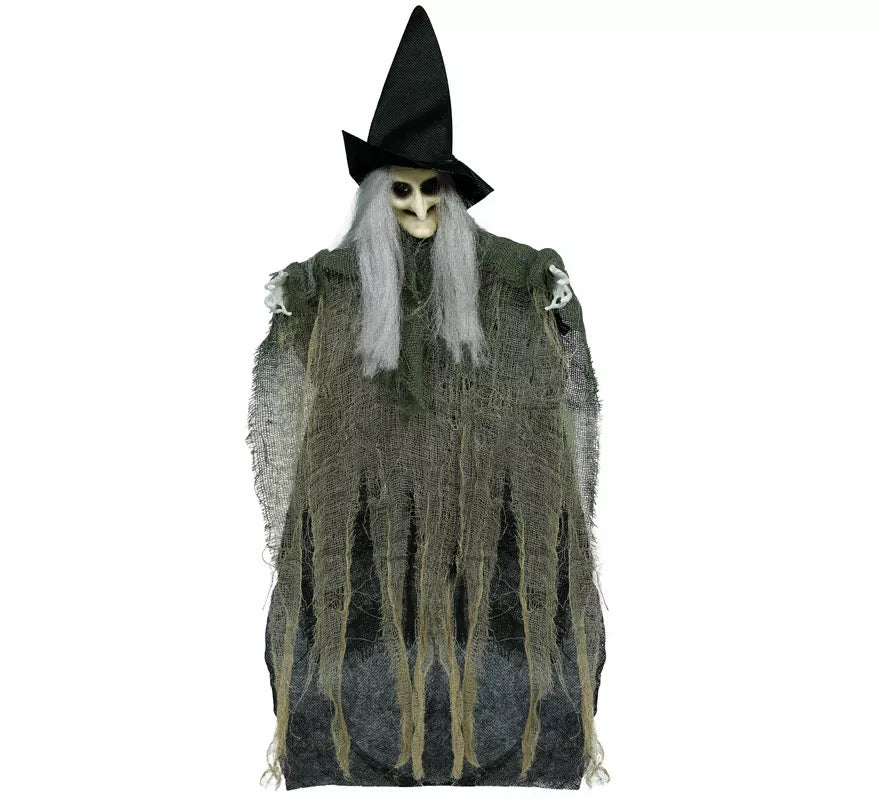 Colgante Bruja con Pelo y Tela de 40 cm
