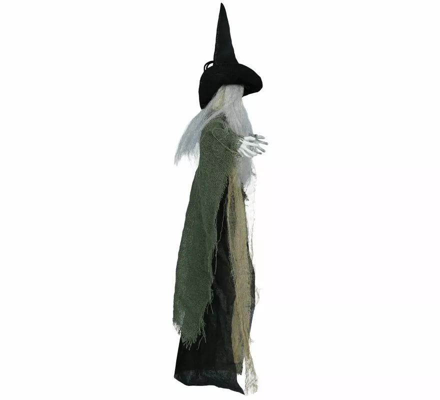 Colgante Bruja con Pelo y Tela de 40 cm