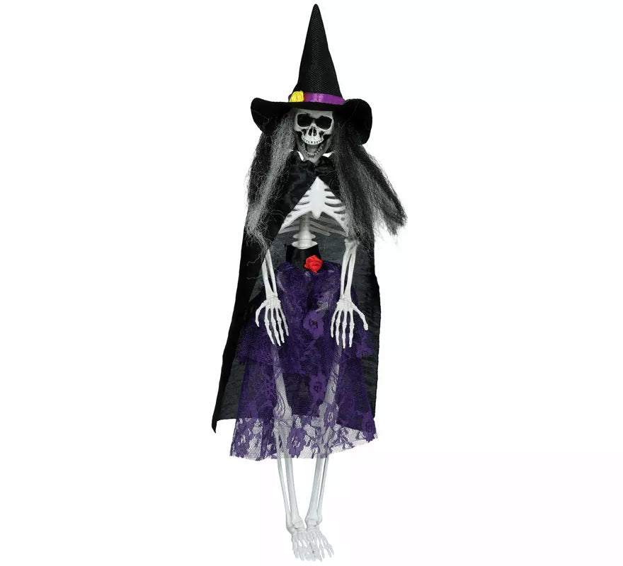 Colgante Bruja Esqueleto con Vestido de 47 cm