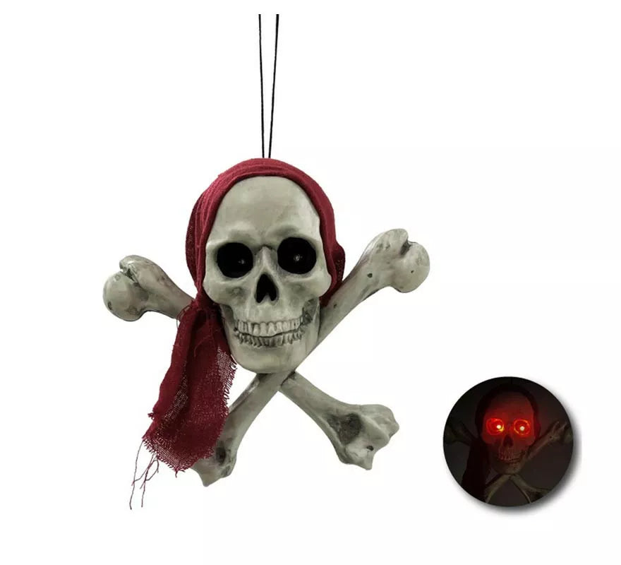 Translation missing: es.Colgante de Calavera muerte con luz de 27x29 cm