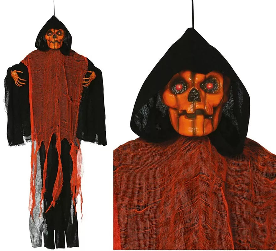 Translation missing: es.Colgante de Calavera naranja con Luz, Sonido y Movimiento 130 cm