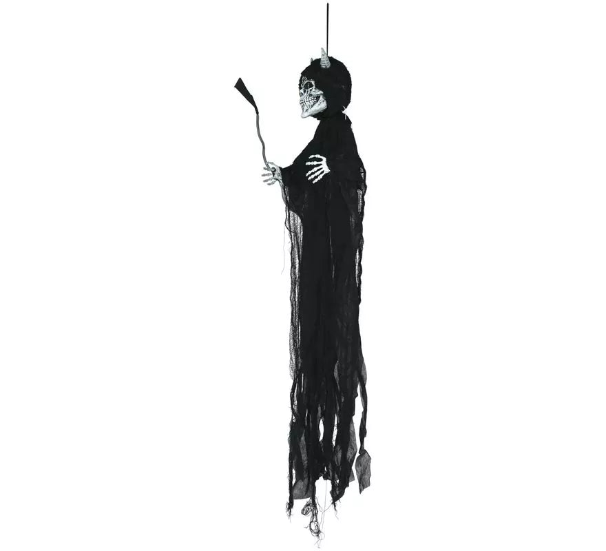 Colgante de Esqueleto Demonio con Luz Sonido de 130 cm