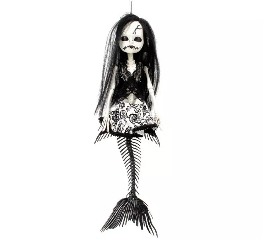 Translation missing: es.Colgante de Esqueleto Sirena negra de 40 cm