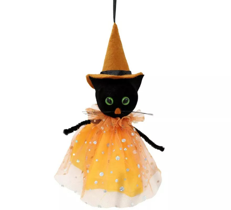 Translation missing: es.Colgante de Gato negro vestido de 30 cm