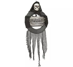 Colgante Esqueleto Happy Halloween con luz de 75 cm