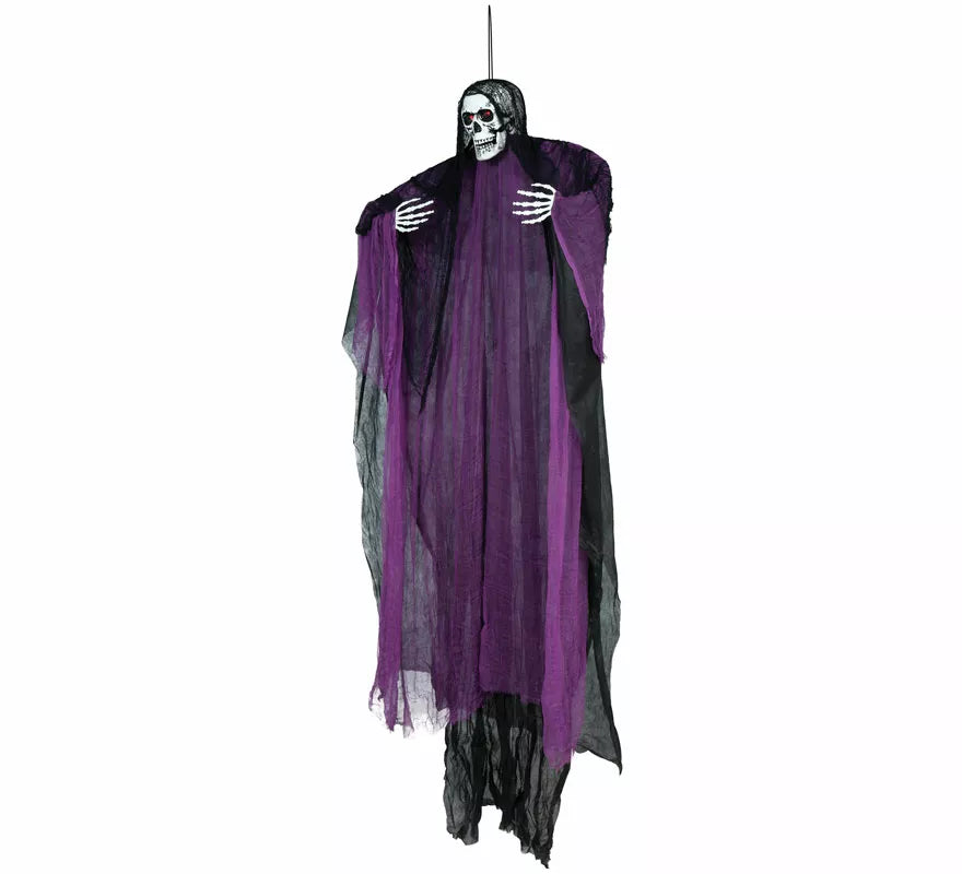 Colgante Esqueleto lila con Luz de 230 cm