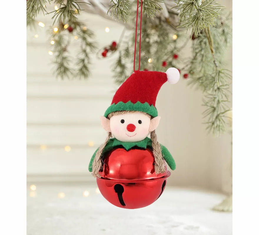 Translation missing: es.Colgante Navideño de Campana Elfo rojo de 11 cm