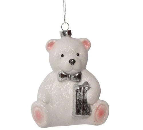 Colgante Osito Blanco de 12 cms
