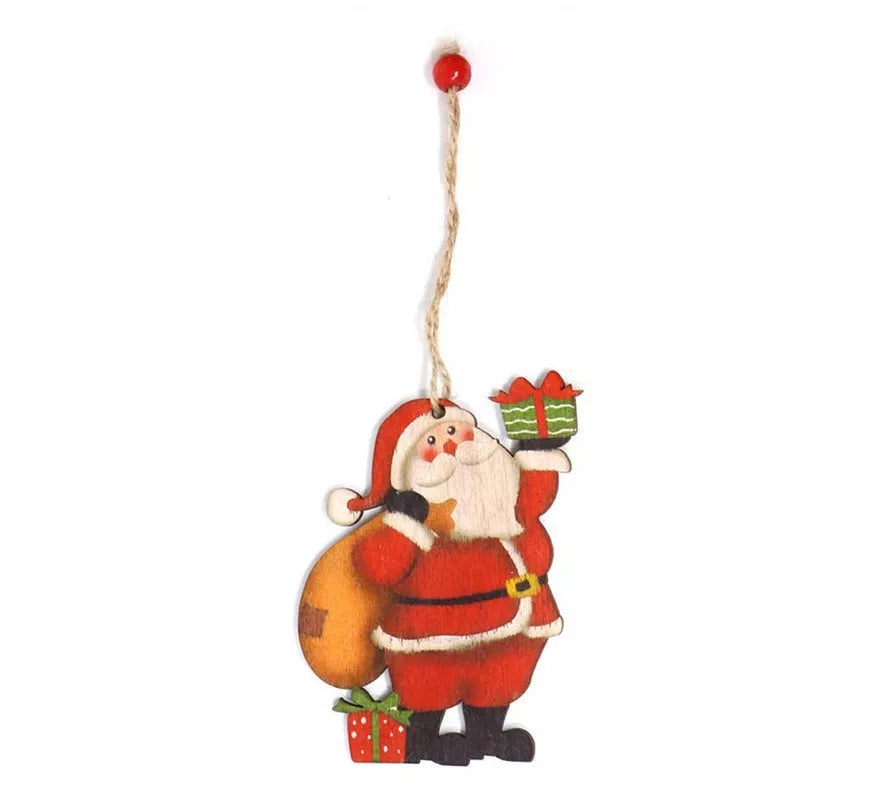 Translation missing: es.Colgante Papá Noel de Madera 10 cm