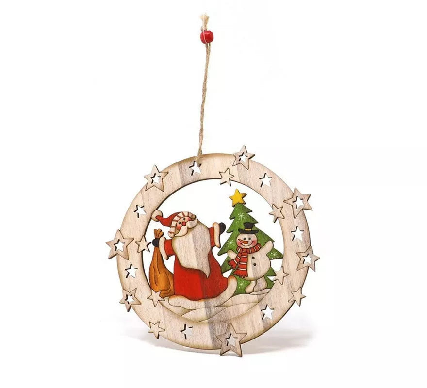 Translation missing: es.Colgante Papá Noel de Madera 15 cm