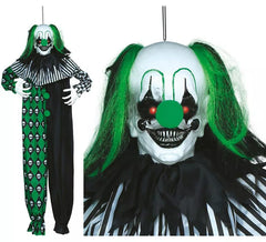 Colgante Payaso Verde con Luz, Sonido y Movimiento 165 cm