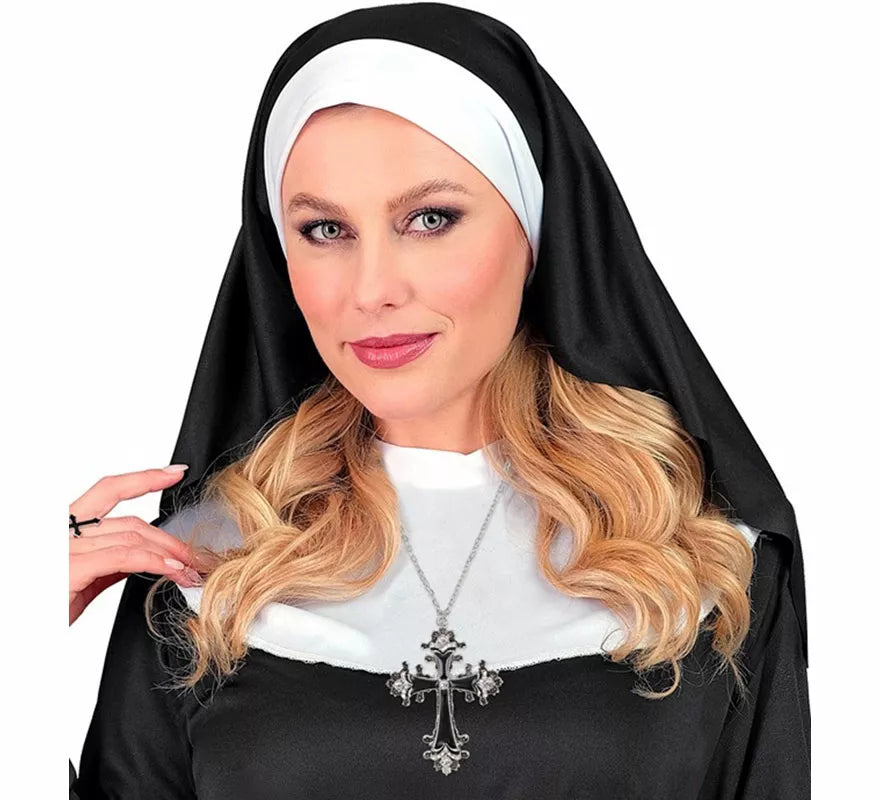 Translation missing: es.Collar con Colgante de Cruz negra con Strass
