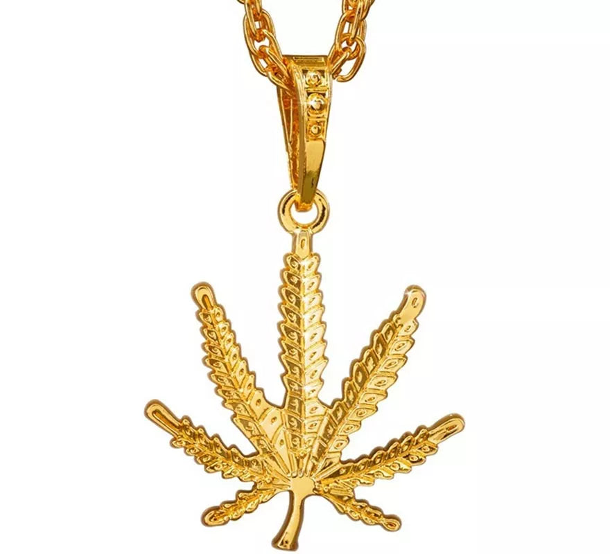 Translation missing: es.Collar con Colgante de Marihuana de 65 cm