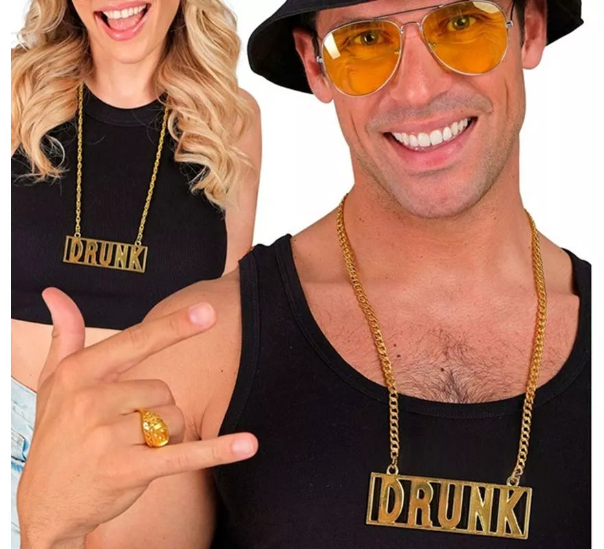 Collar con Colgante 'Drunk' de 65 cm