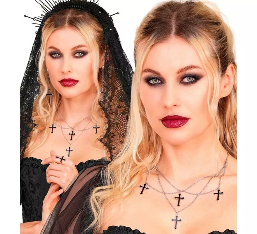 Collar con Cruces negras