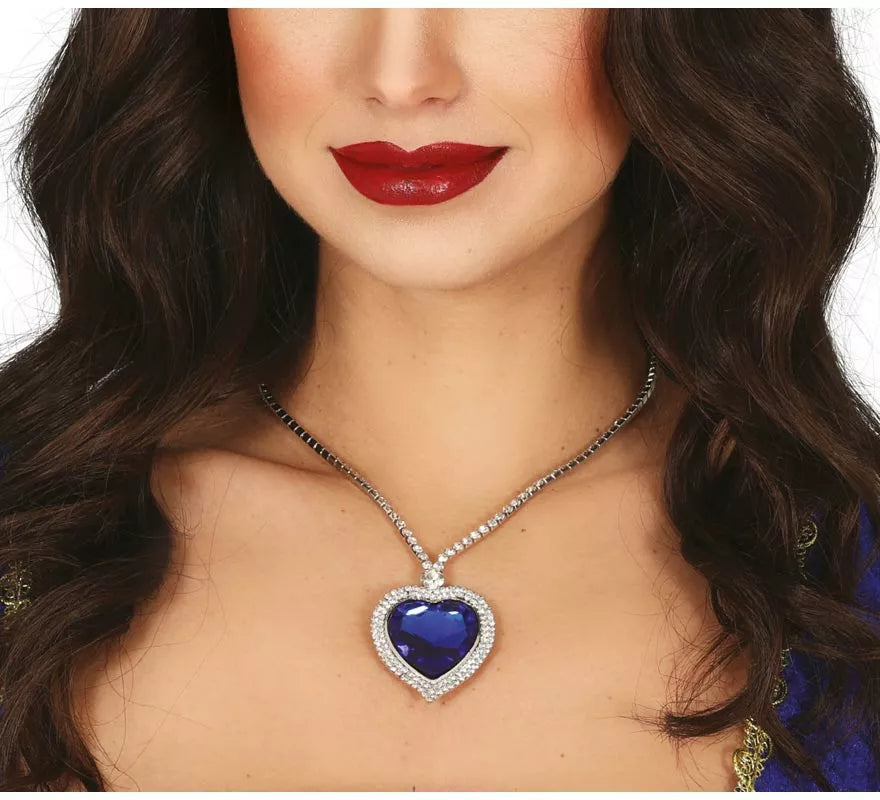 Translation missing: es.Collar Corazón azul metálico