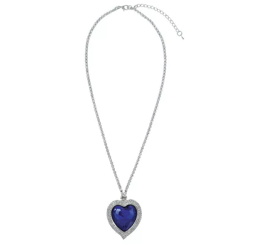 Translation missing: es.Collar Corazón azul metálico