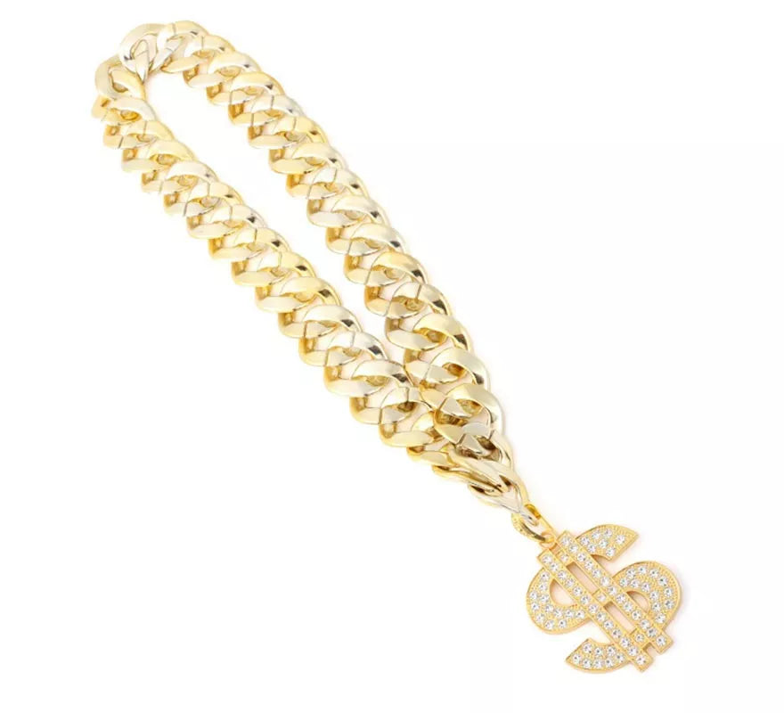 Translation missing: es.Collar de Cadena signo de dólar diamante