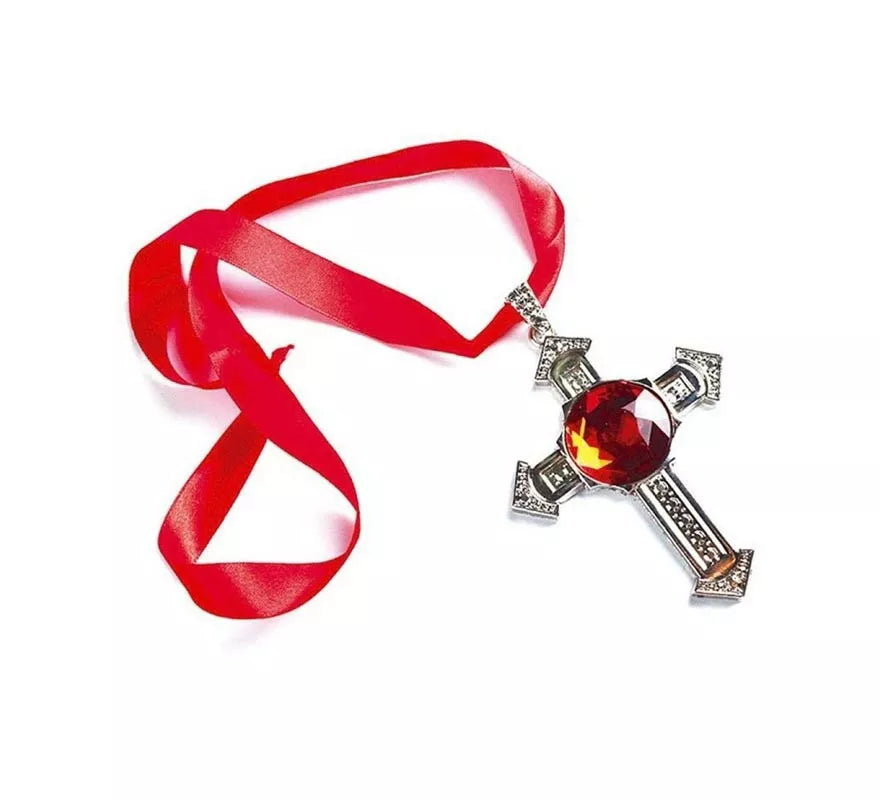 Translation missing: es.Collar de Cruz Gótico con piedra