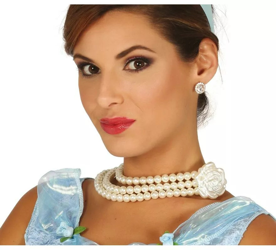 Translation missing: es.Collar de Perlas con Flor