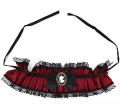 Collar Gótico rojo con Lazo