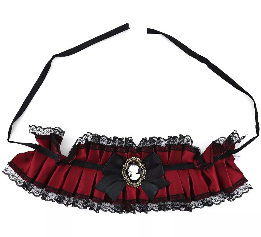 Translation missing: es.Collar Gótico rojo con Lazo