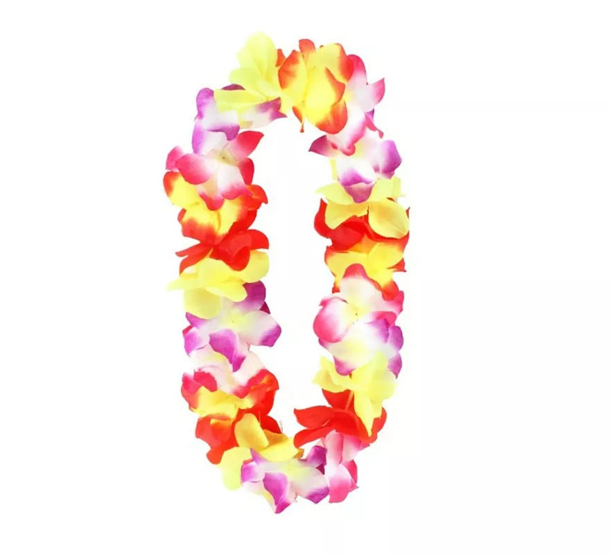 Translation missing: es.Collar Hawaii mediano amarillo y rojo