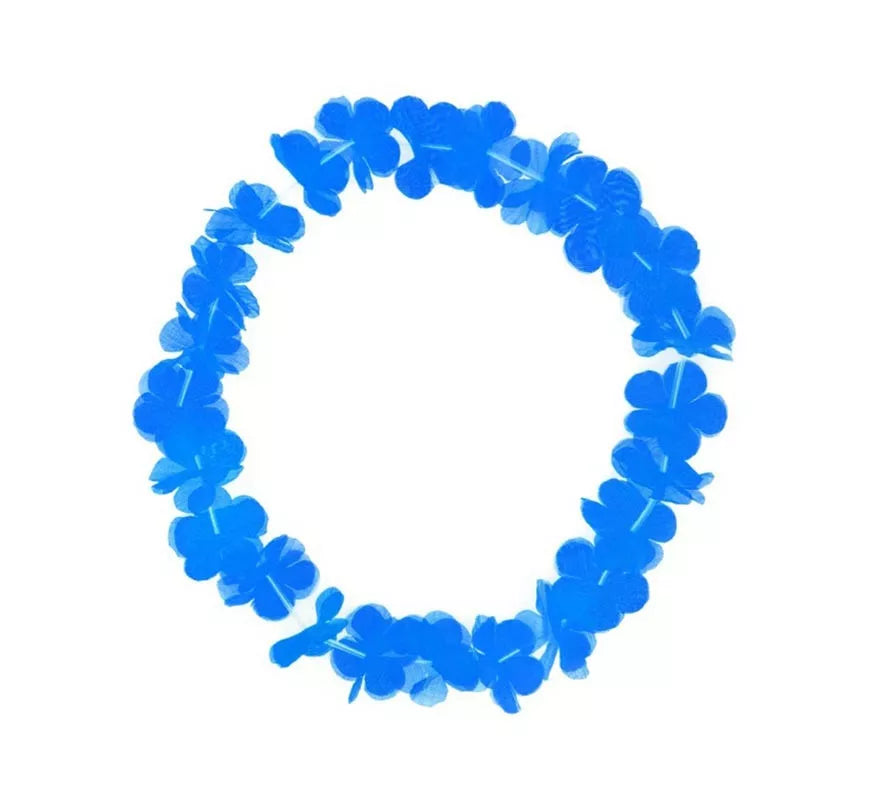 Translation missing: es.Collar Hawaii pequeño azul de 46 cm