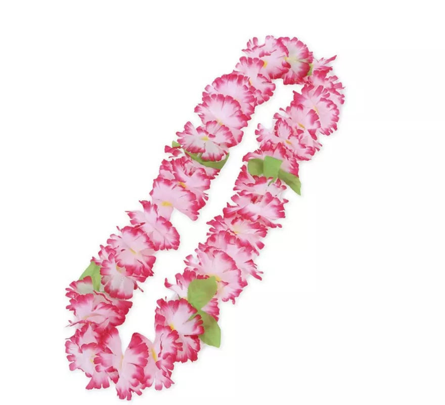 Translation missing: es.Collar Hawaii rosa suave y fucsia de 55 cm