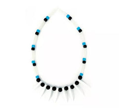 Collar Indígena azul y negro de 25 cm