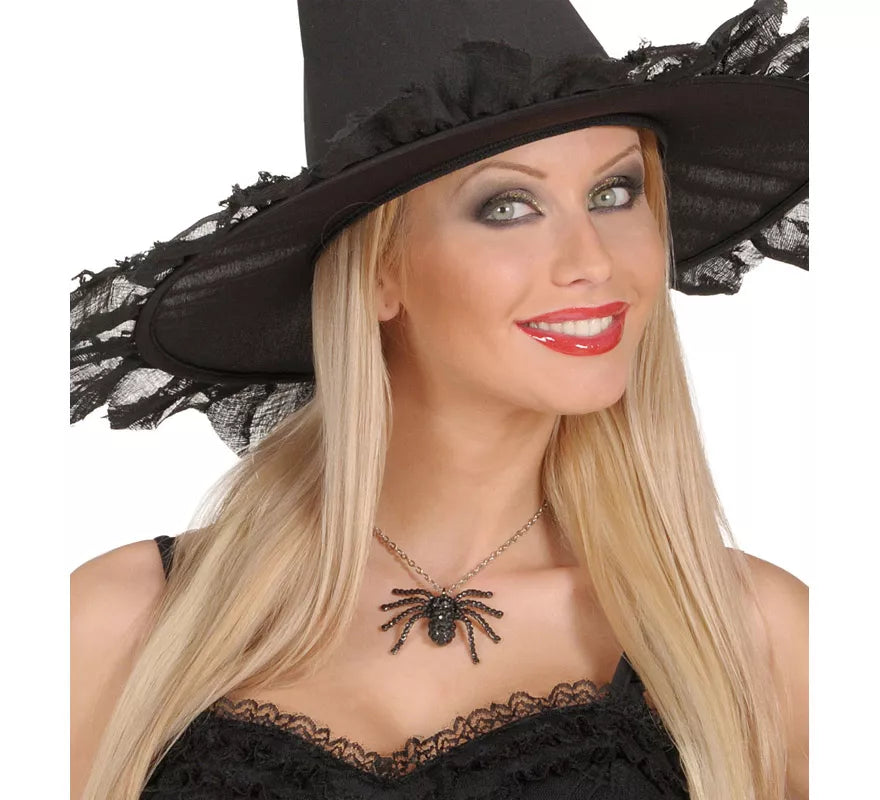 Translation missing: es.Collar Negro de Araña con Pedrería