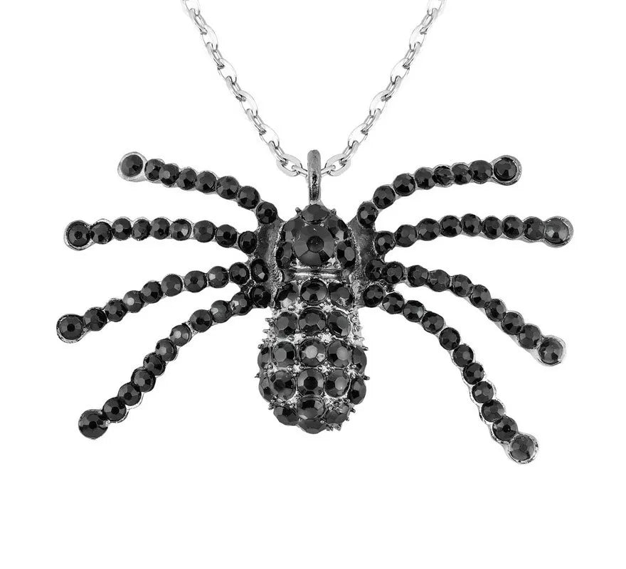 Translation missing: es.Collar Negro de Araña con Pedrería