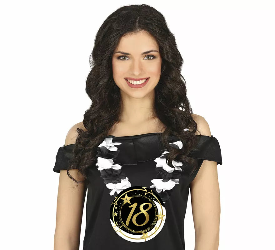 Translation missing: es.Collar Negro y Blanco de 18 Años Cumpleaños y Aniversarios