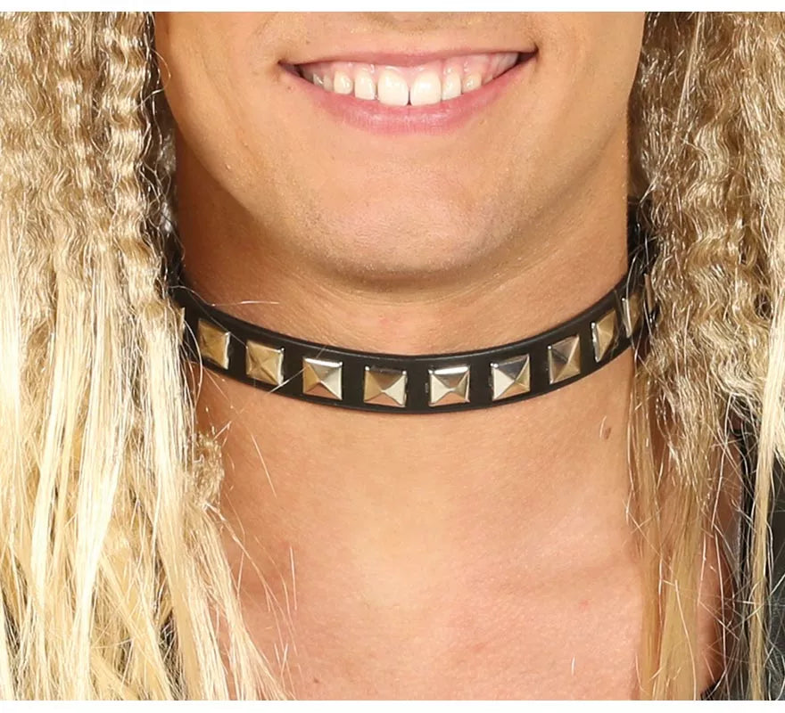 Translation missing: es.Collar Punk Negro y Dorado