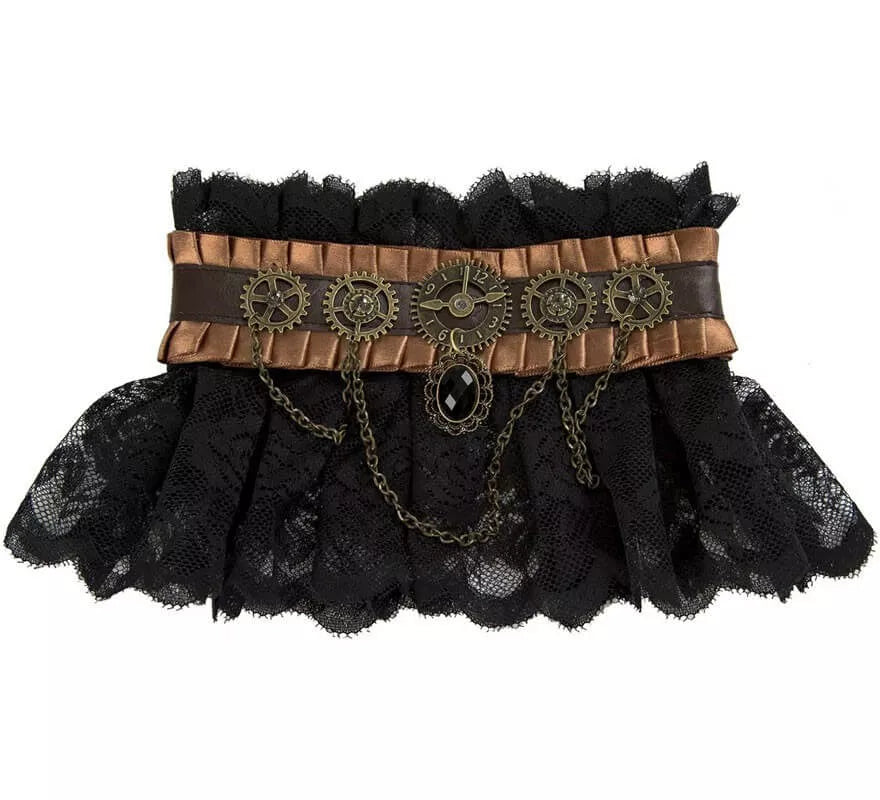 Translation missing: es.Collar Steampunk Negro con Rodamientos