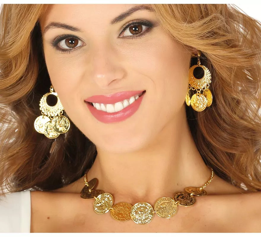 Translation missing: es.Collar Y Pendientes con monedas de Zíngara