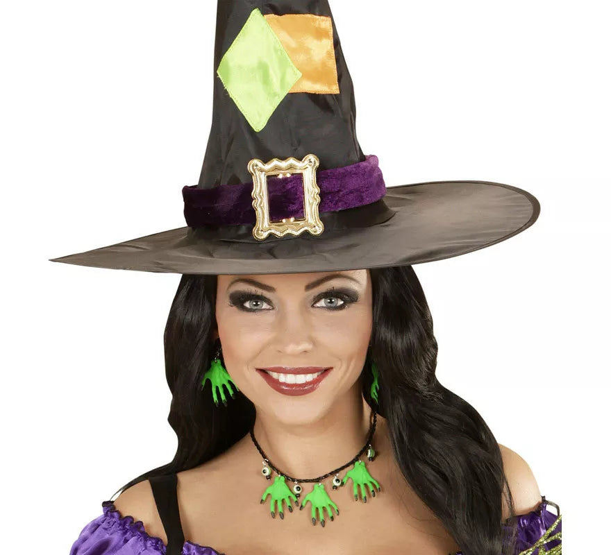 Translation missing: es.Collar y Pendientes Halloween de Manos de Bruja