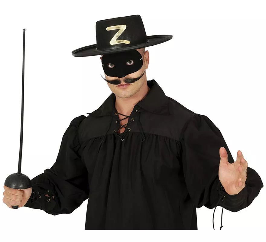Translation missing: es.Conjunto antifaz y florete 63 cm. de heroe enmascarado