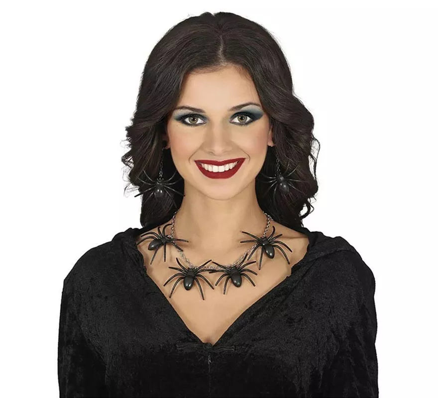 Translation missing: es.Conjunto de Collar y Pendientes de Arañas negras