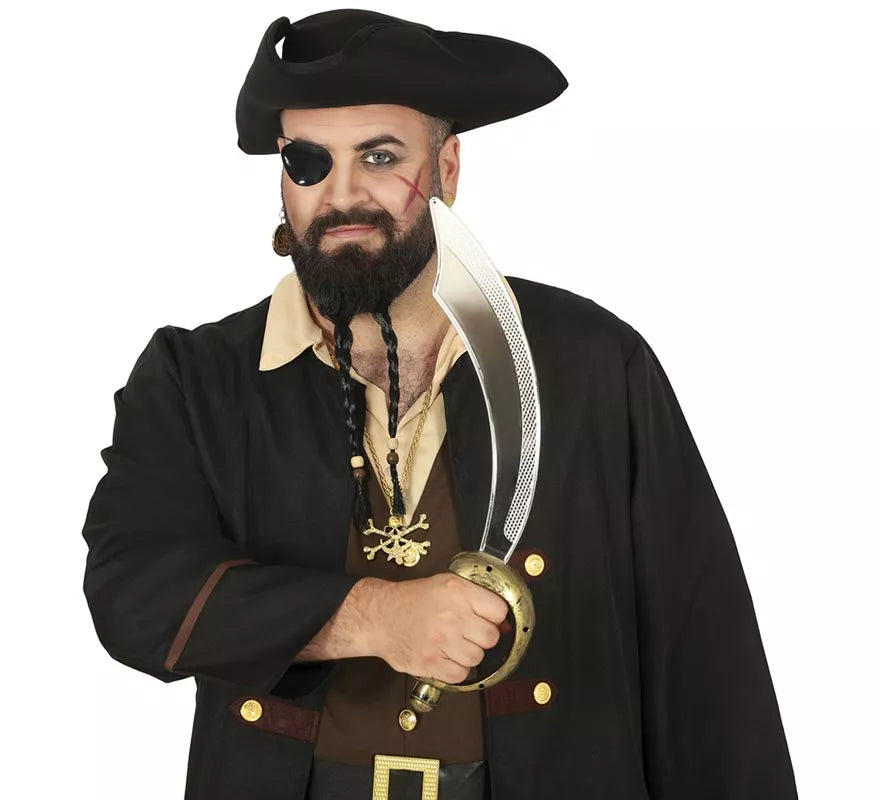 Translation missing: es.Conjunto de Sable pirata 47 cm. y parche