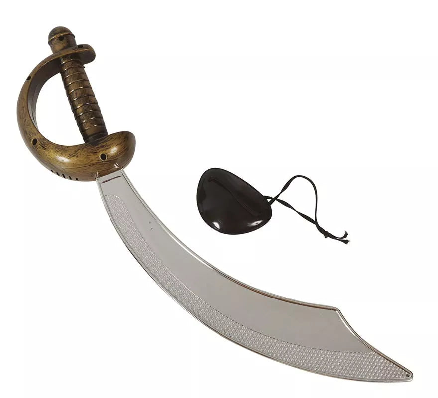 Translation missing: es.Conjunto de Sable pirata 47 cm. y parche