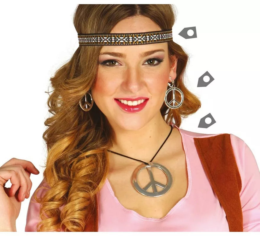 Translation missing: es.Conjunto Hippie de pendientes, collar y cinta