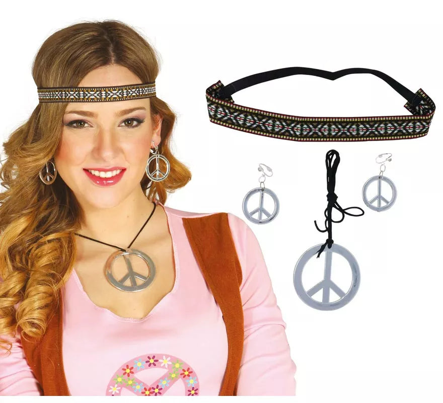 Translation missing: es.Conjunto Hippie de pendientes, collar y cinta