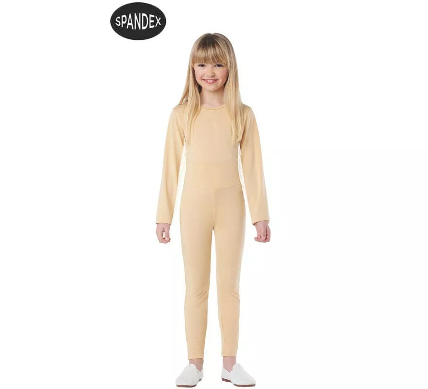Translation missing: es.Conjunto Maillot Spandex en 2 piezas color beige para niños